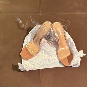SHEIN Nude Transparent Heels